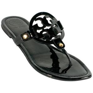 Tory Burch Patent Black Miller Sandal